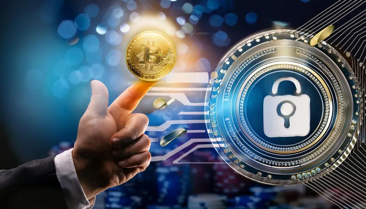 Hand pointing at a verified shield lock, official Skyexchange channels