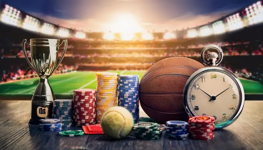 Trophy and stopwatch on a table, Skyexchange 24-7 availability concept