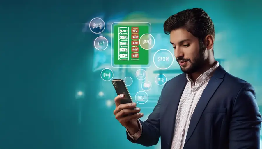 Man checking chat notifications on his phone before Skyexchange login